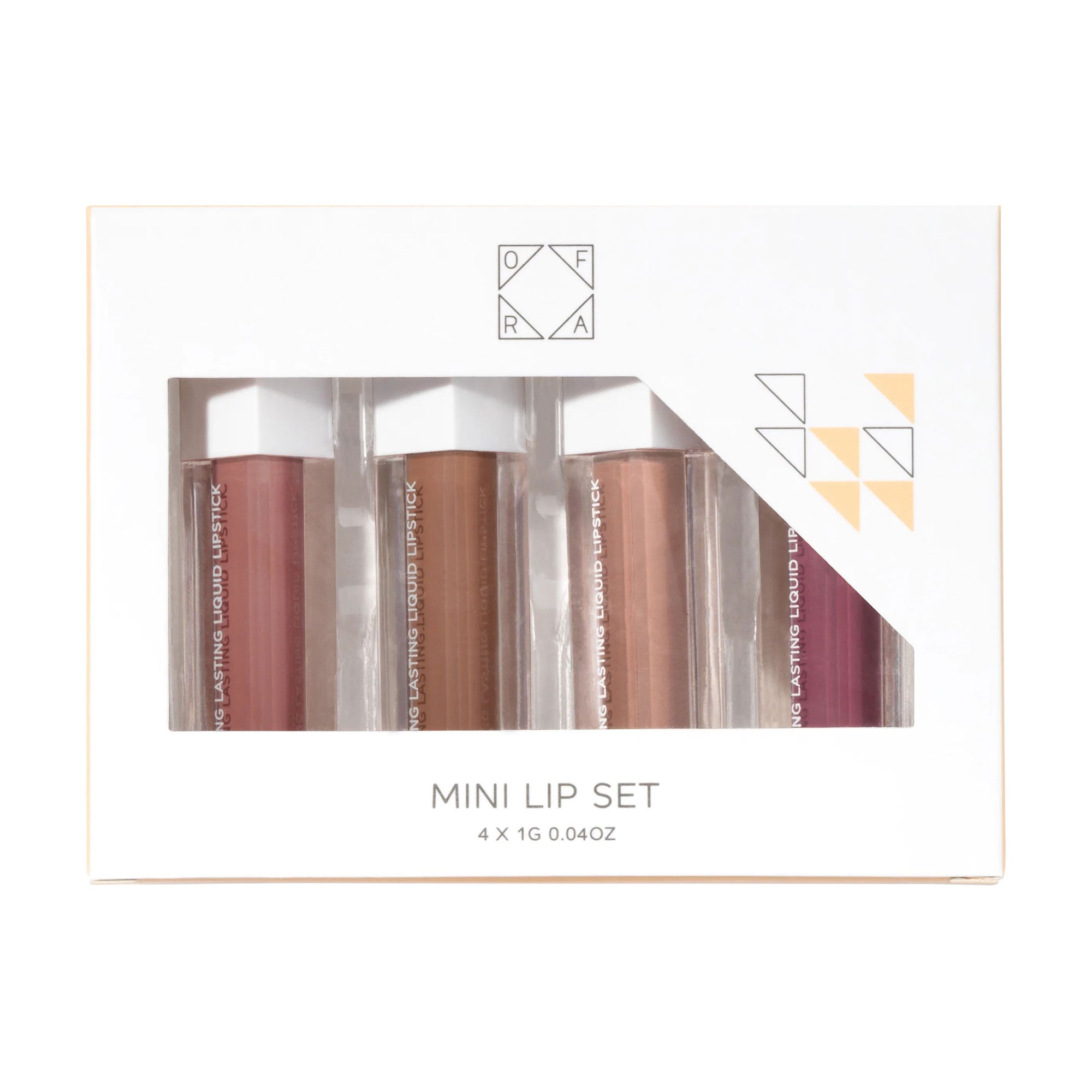 Набір рідкої помади для губ OFRA Everyday Nudes Long Lasting Liquid Lip Set (Sanibel, 1 г + Verona, 1 г + Bel Air, 1 г + Unzipped, 1 г)